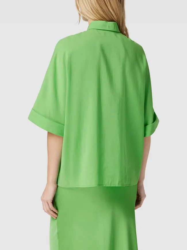 Jake*s Collection Raglan Short Sleeve Blouse, Green