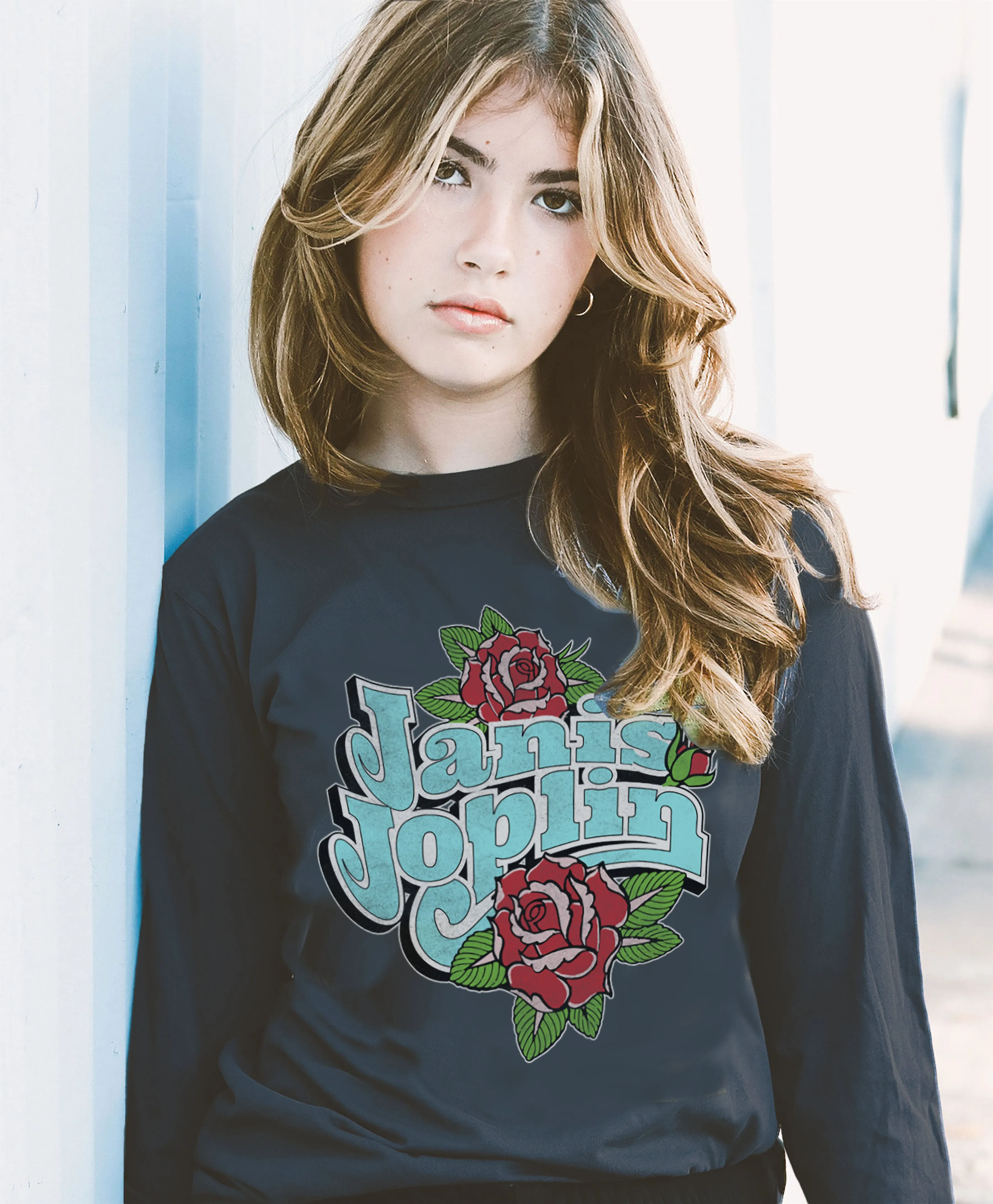 Janis Joplin Rose Long Sleeve