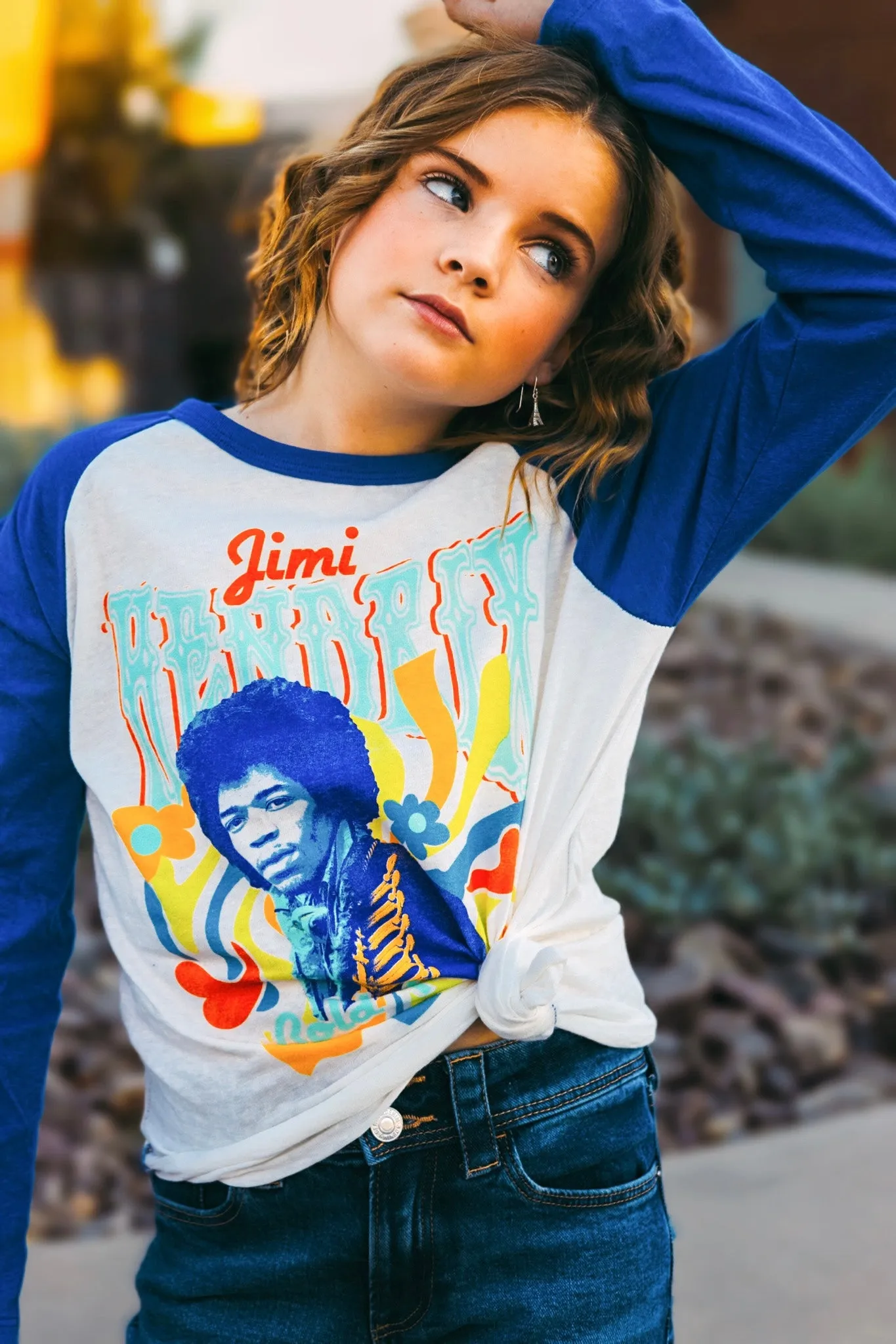 Jimi Hendrix Recycled Raglan Tee