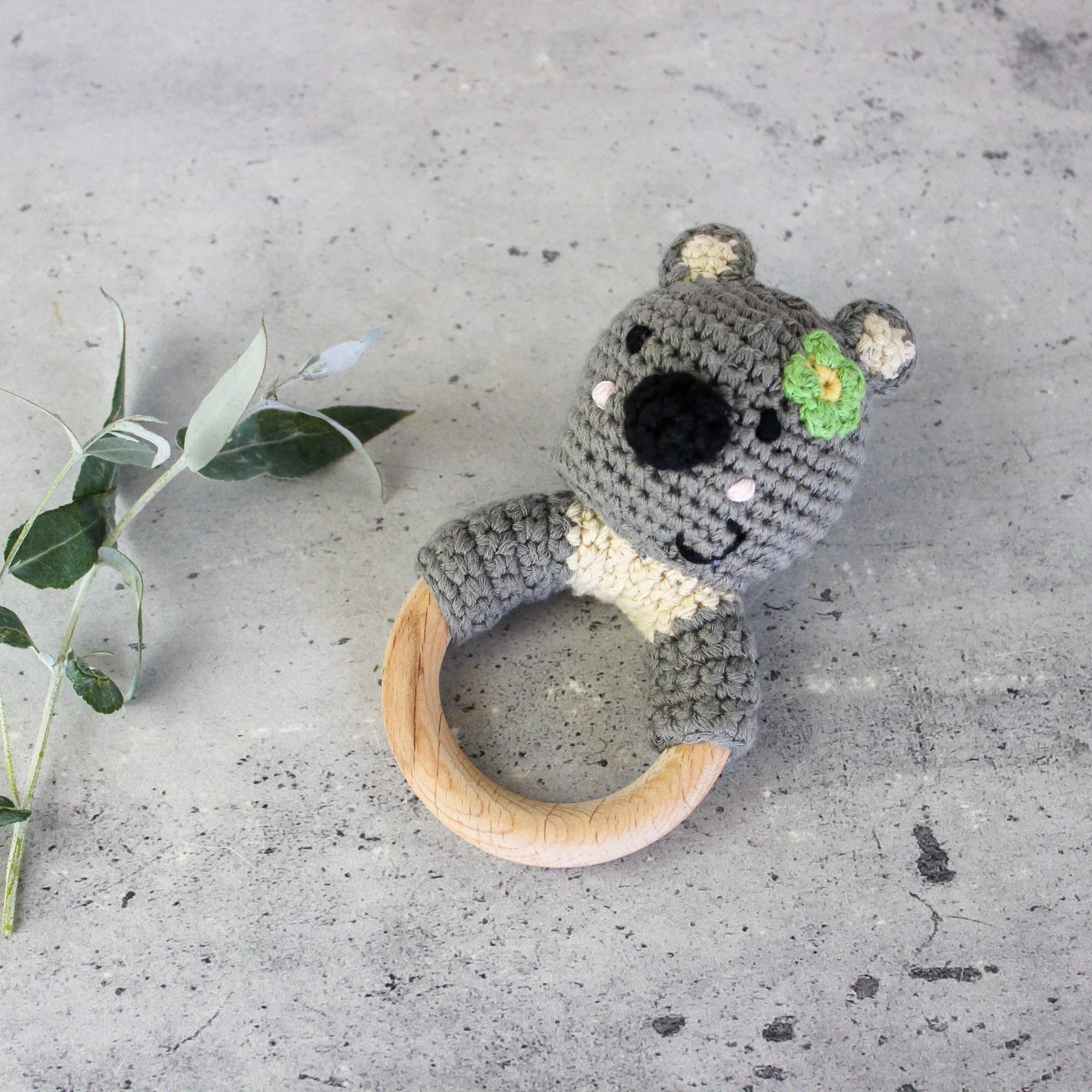 Koala Wood Ring Rattle