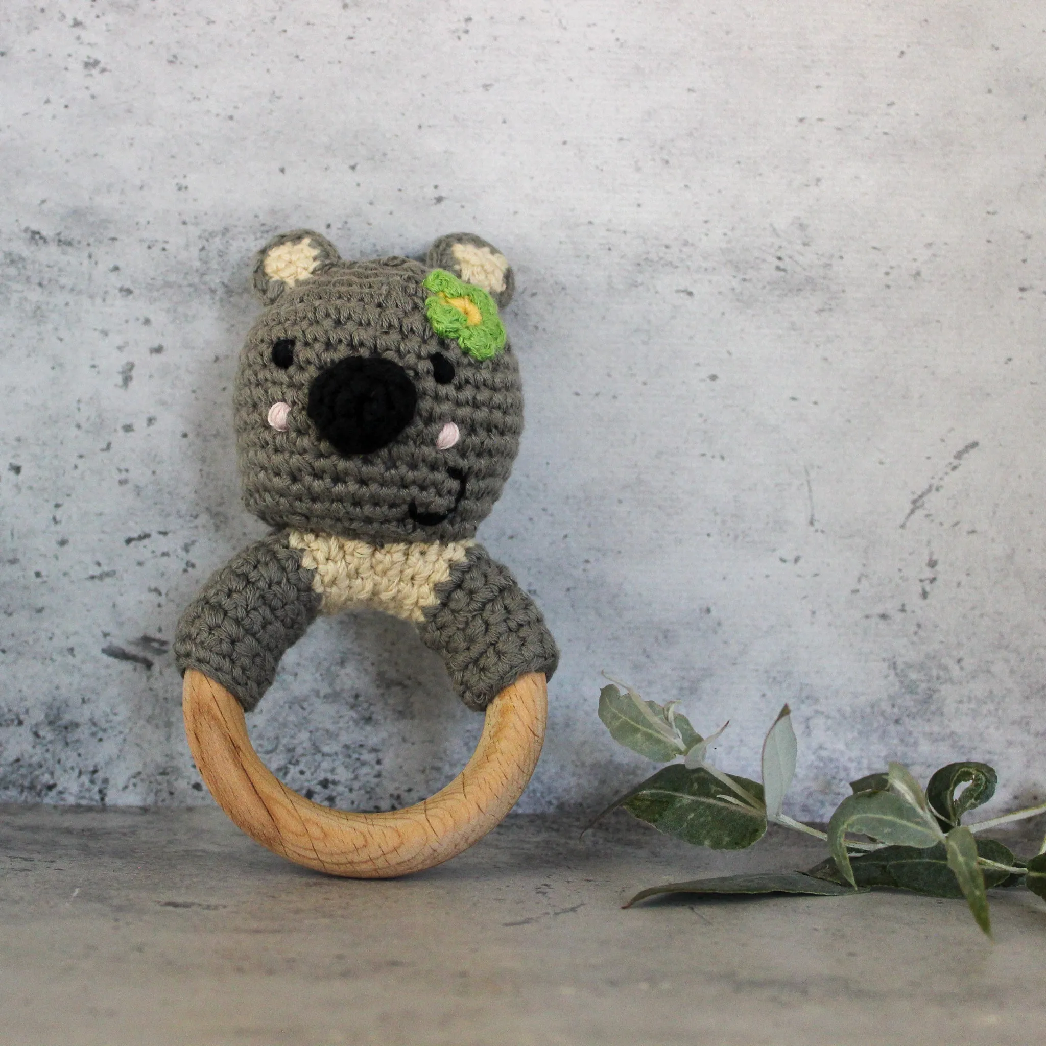 Koala Wood Ring Rattle