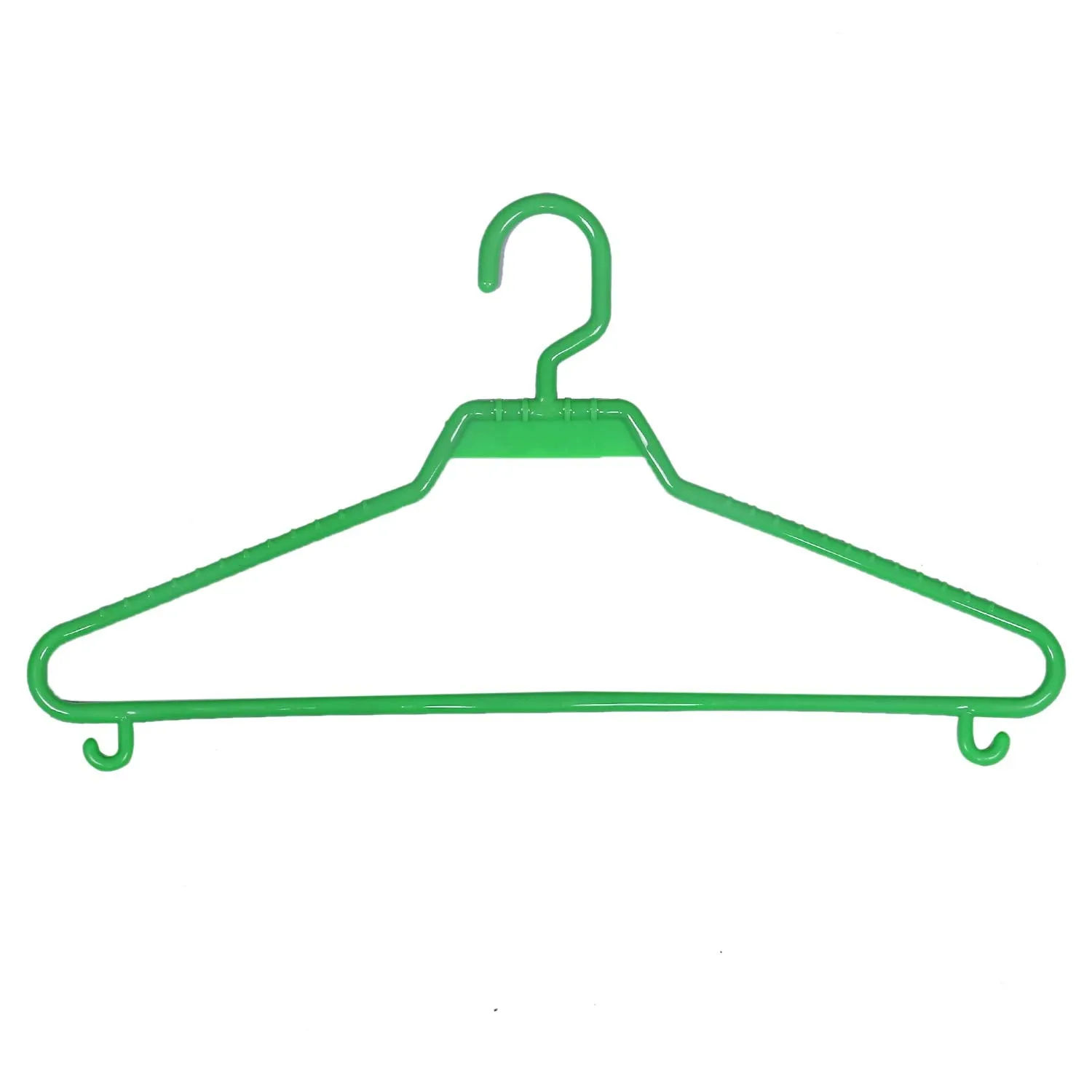 Kuber Industries Classic Hanger Plastic 12 Pieces Hanger Set for Wardrobe (Green), CTKTC6683