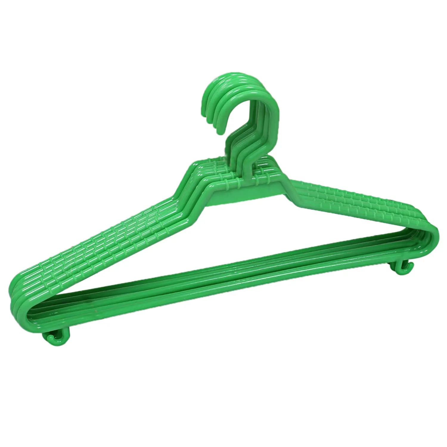 Kuber Industries Classic Hanger Plastic 12 Pieces Hanger Set for Wardrobe (Green), CTKTC6683