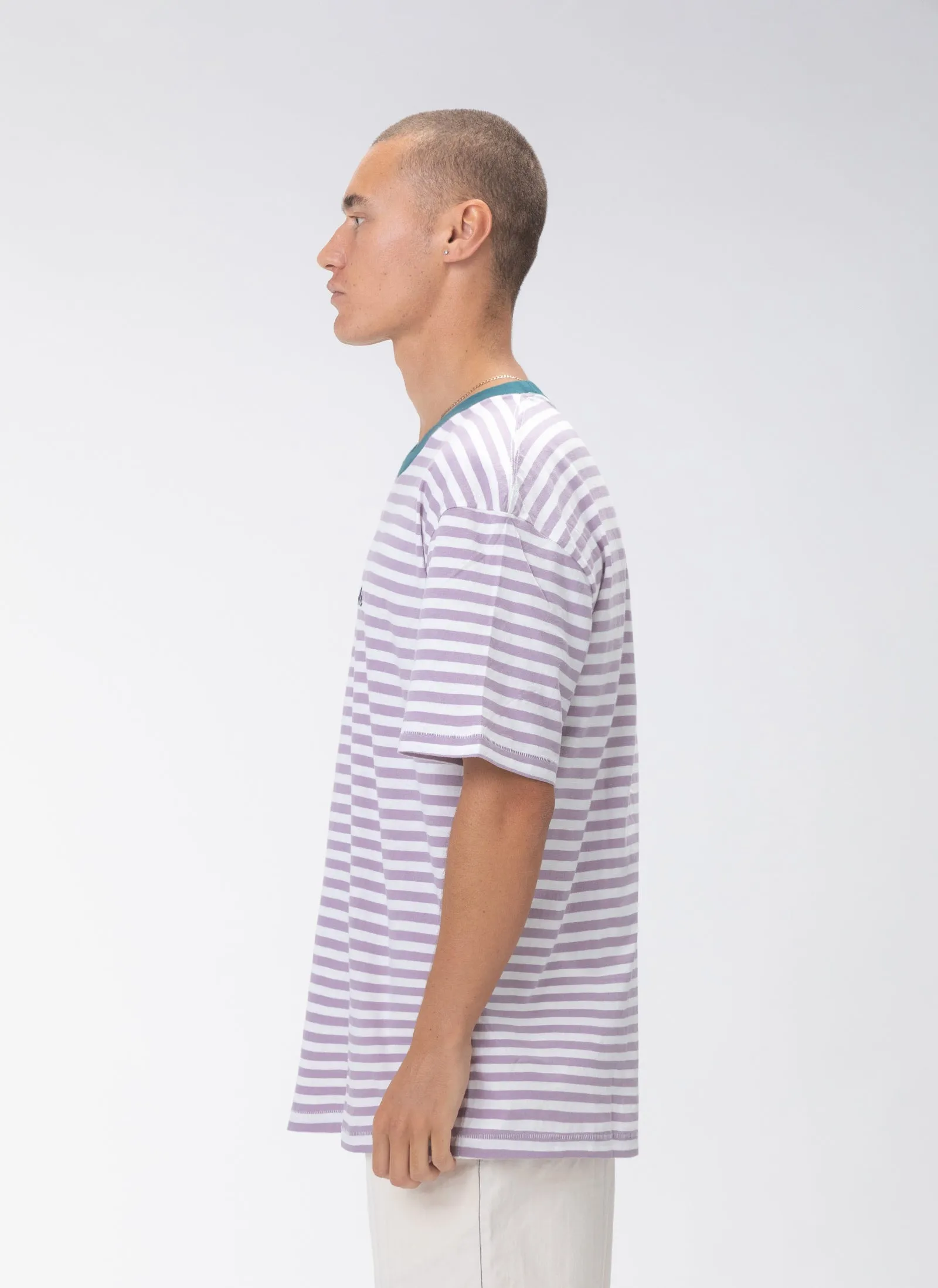 Logo Homie Tee Lilac Stripe