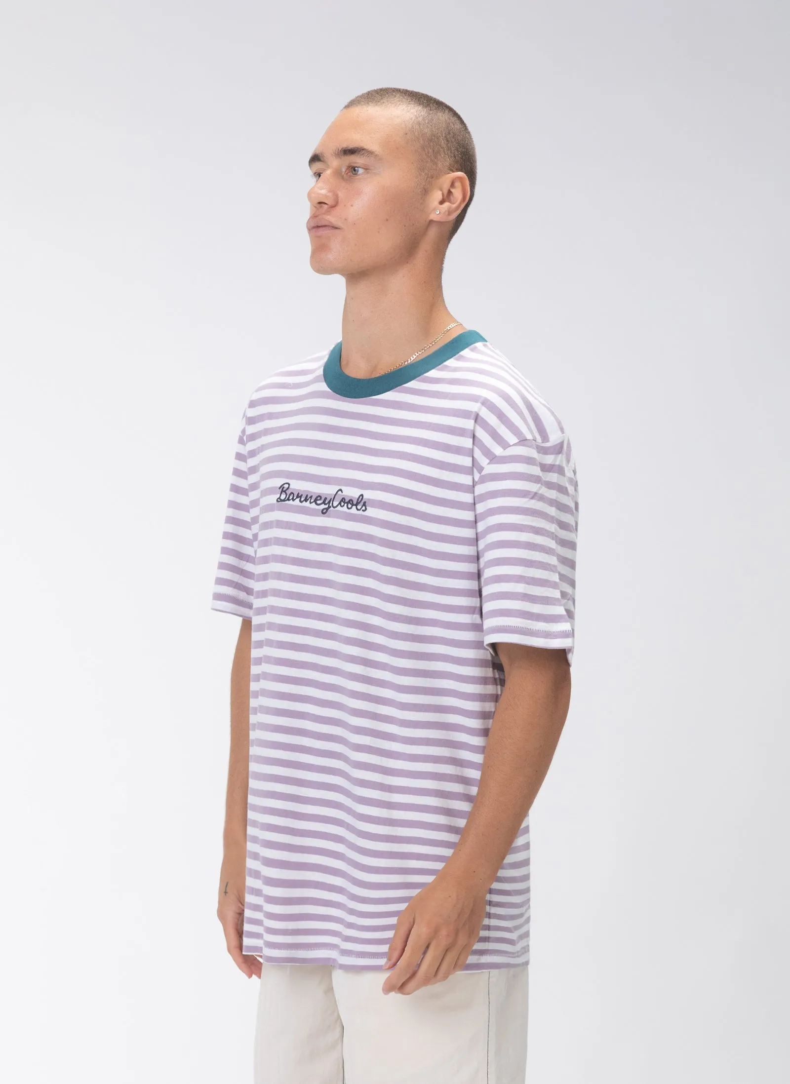 Logo Homie Tee Lilac Stripe