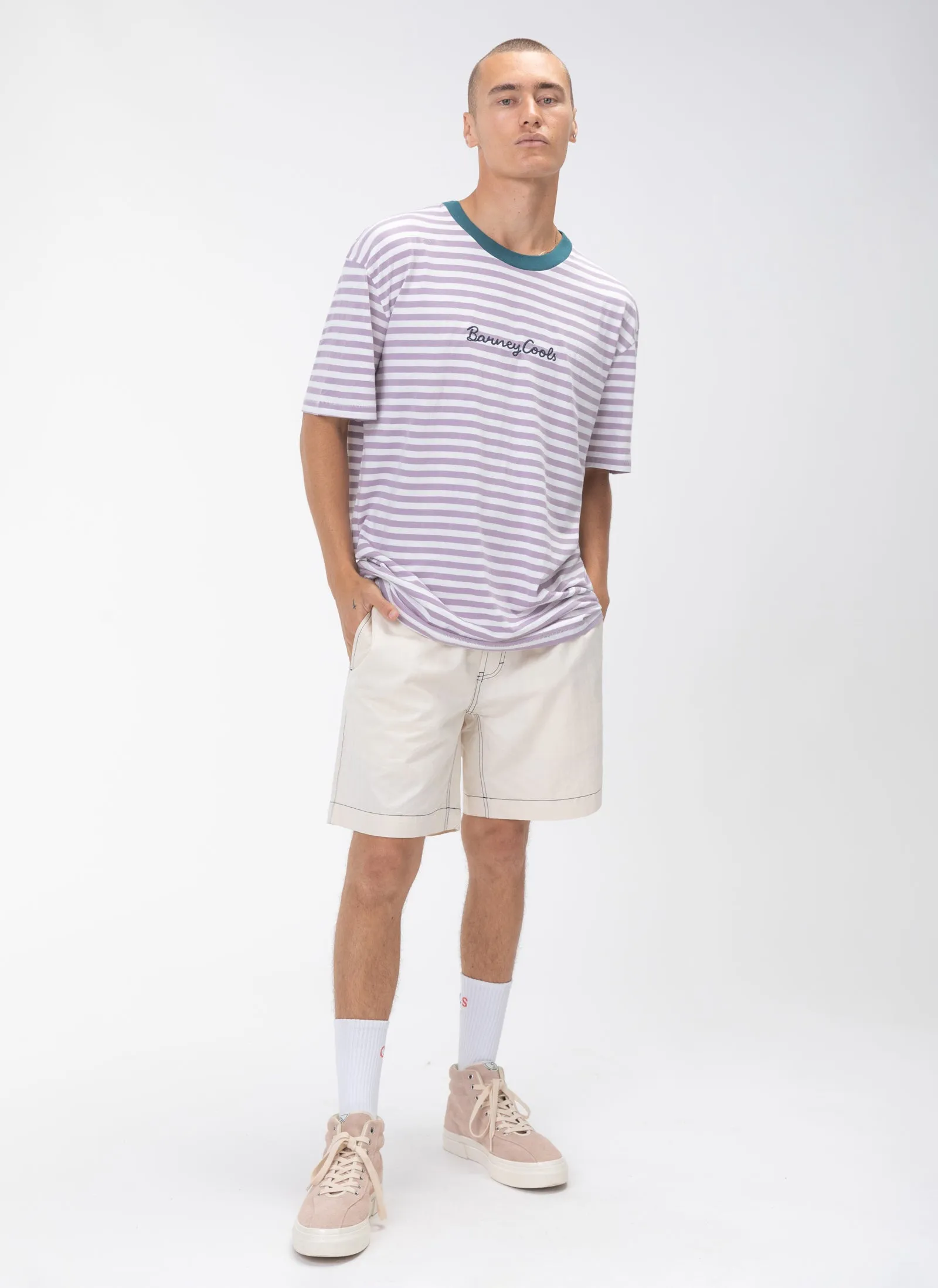 Logo Homie Tee Lilac Stripe