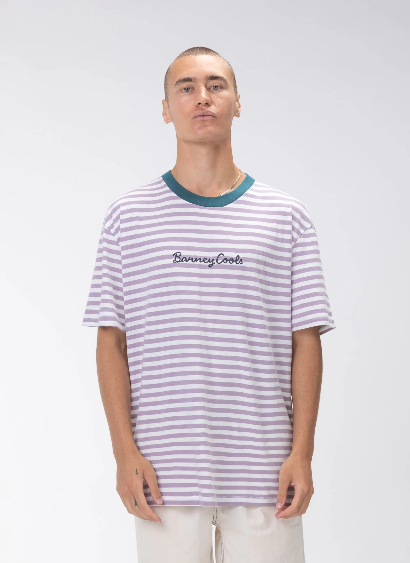 Logo Homie Tee Lilac Stripe