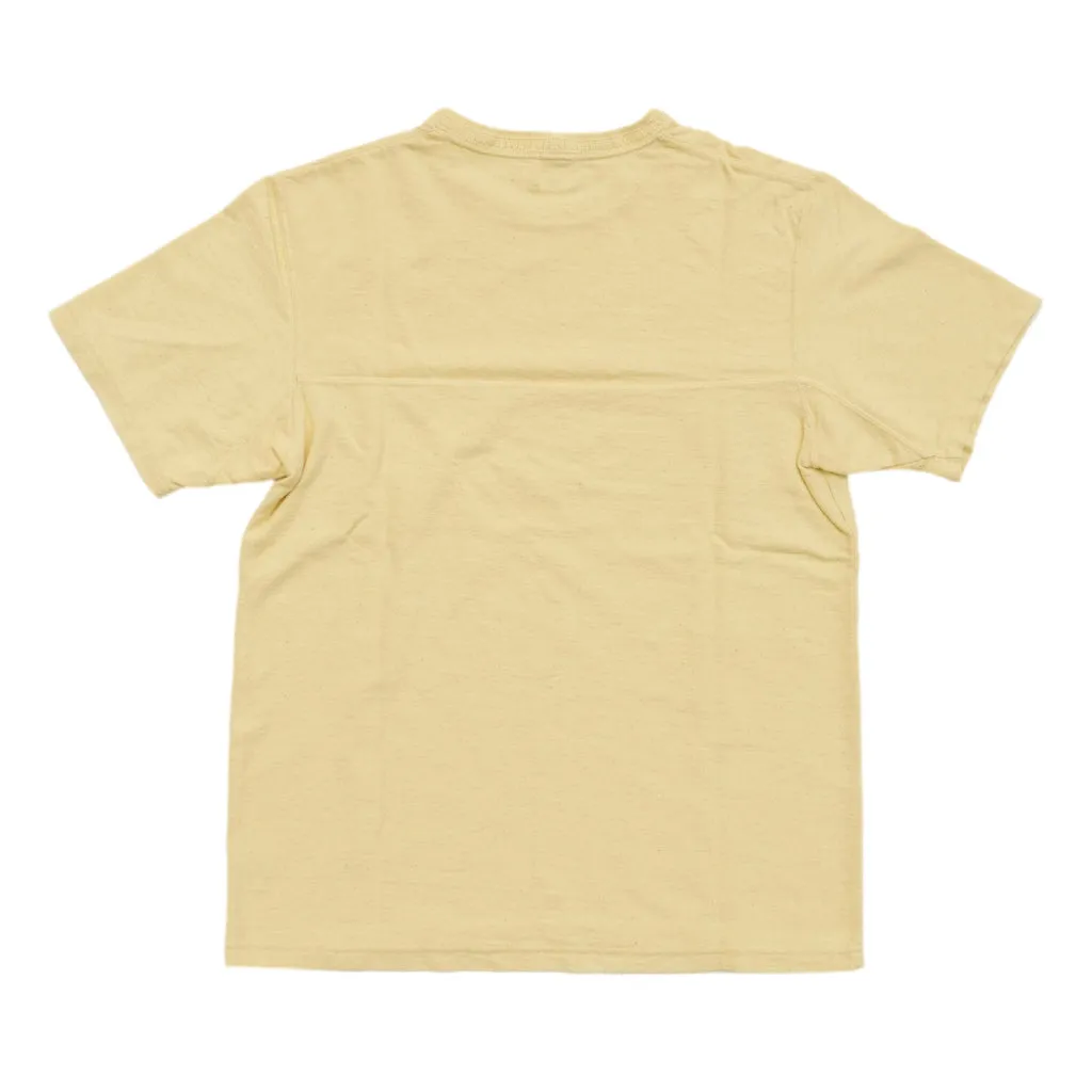 Loop & Weft Recycled Cotton High Gauge Pile Crewneck Tee (Cream)