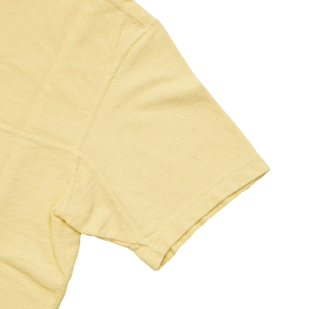 Loop & Weft Recycled Cotton High Gauge Pile Crewneck Tee (Cream)