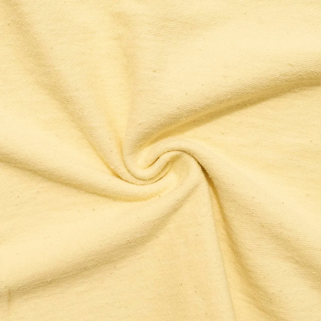 Loop & Weft Recycled Cotton High Gauge Pile Crewneck Tee (Cream)