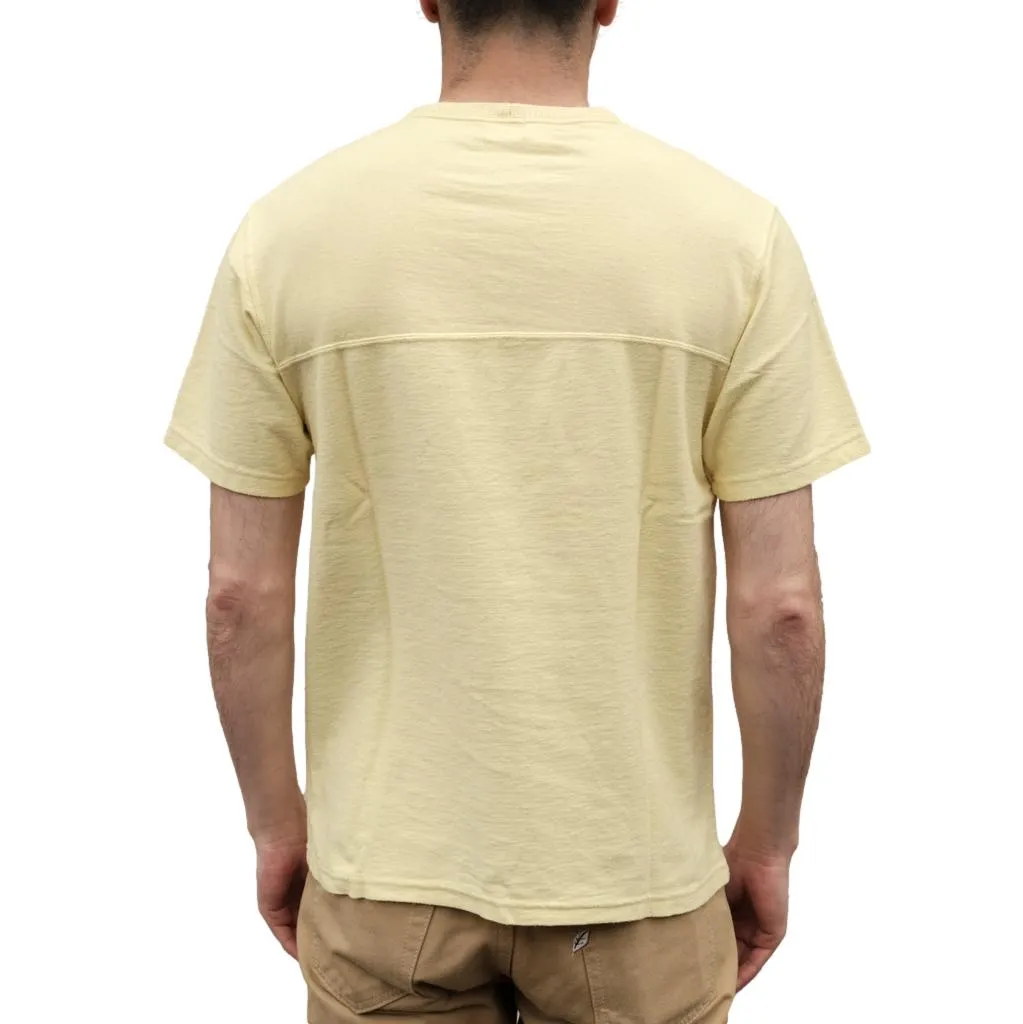 Loop & Weft Recycled Cotton High Gauge Pile Crewneck Tee (Cream)