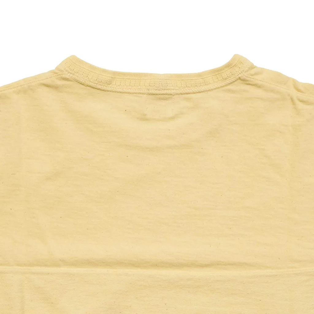 Loop & Weft Recycled Cotton High Gauge Pile Crewneck Tee (Cream)