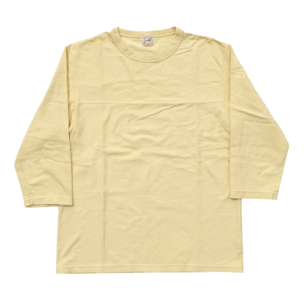 Loop & Weft Recycled Cotton High Gauge Pile Q/S Crewneck Tee (Cream)