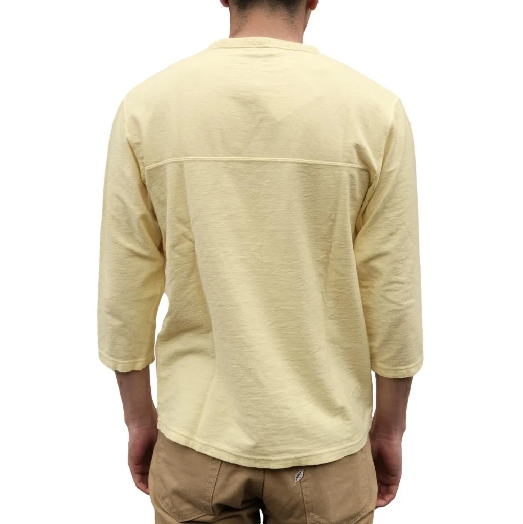 Loop & Weft Recycled Cotton High Gauge Pile Q/S Crewneck Tee (Cream)