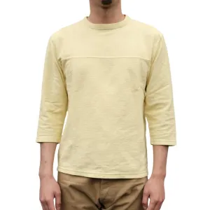 Loop & Weft Recycled Cotton High Gauge Pile Q/S Crewneck Tee (Cream)