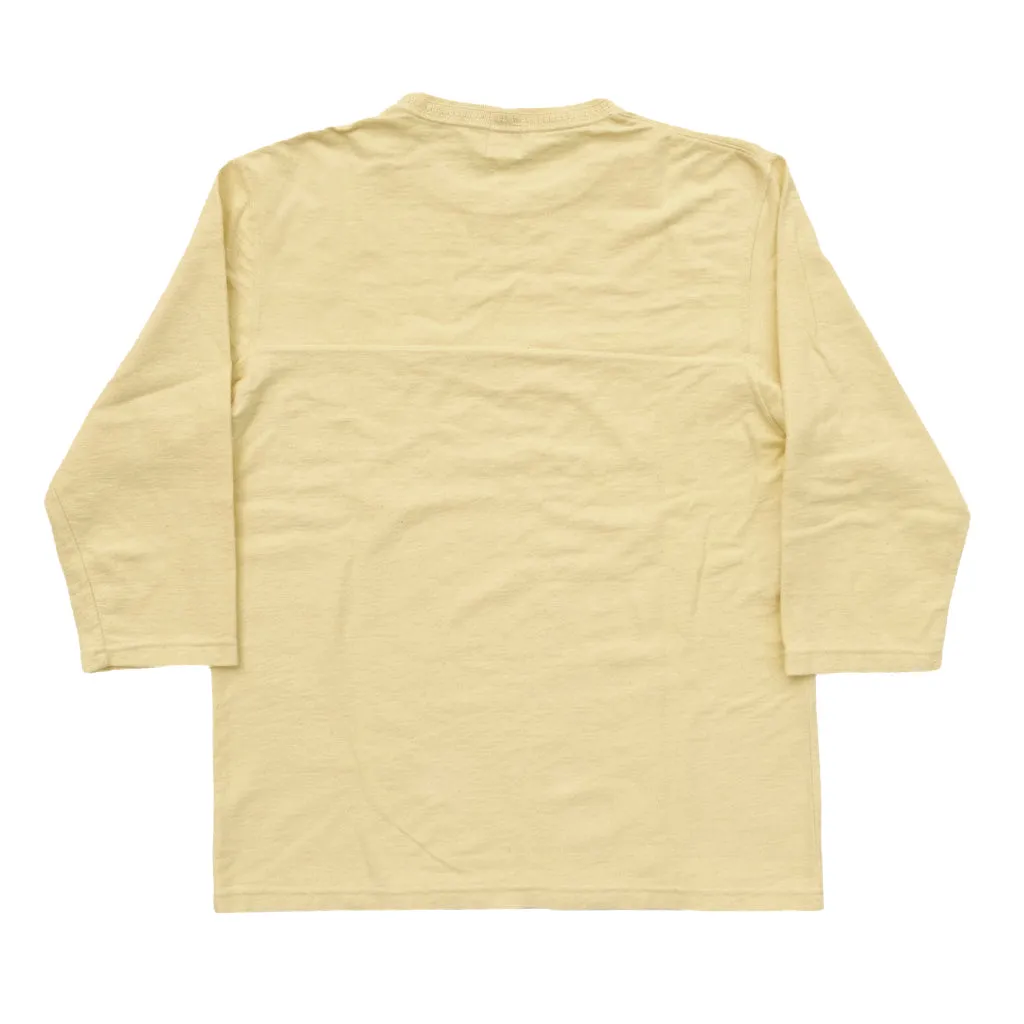 Loop & Weft Recycled Cotton High Gauge Pile Q/S Crewneck Tee (Cream)