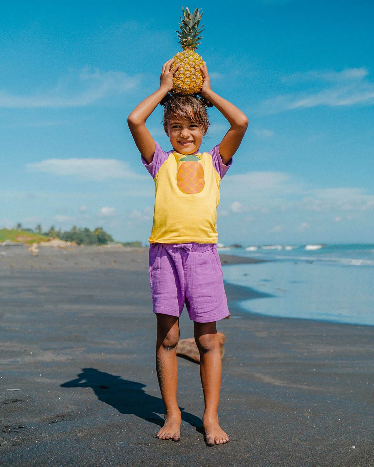 Maxomorra Pineapple Raglan Short Sleeve Top