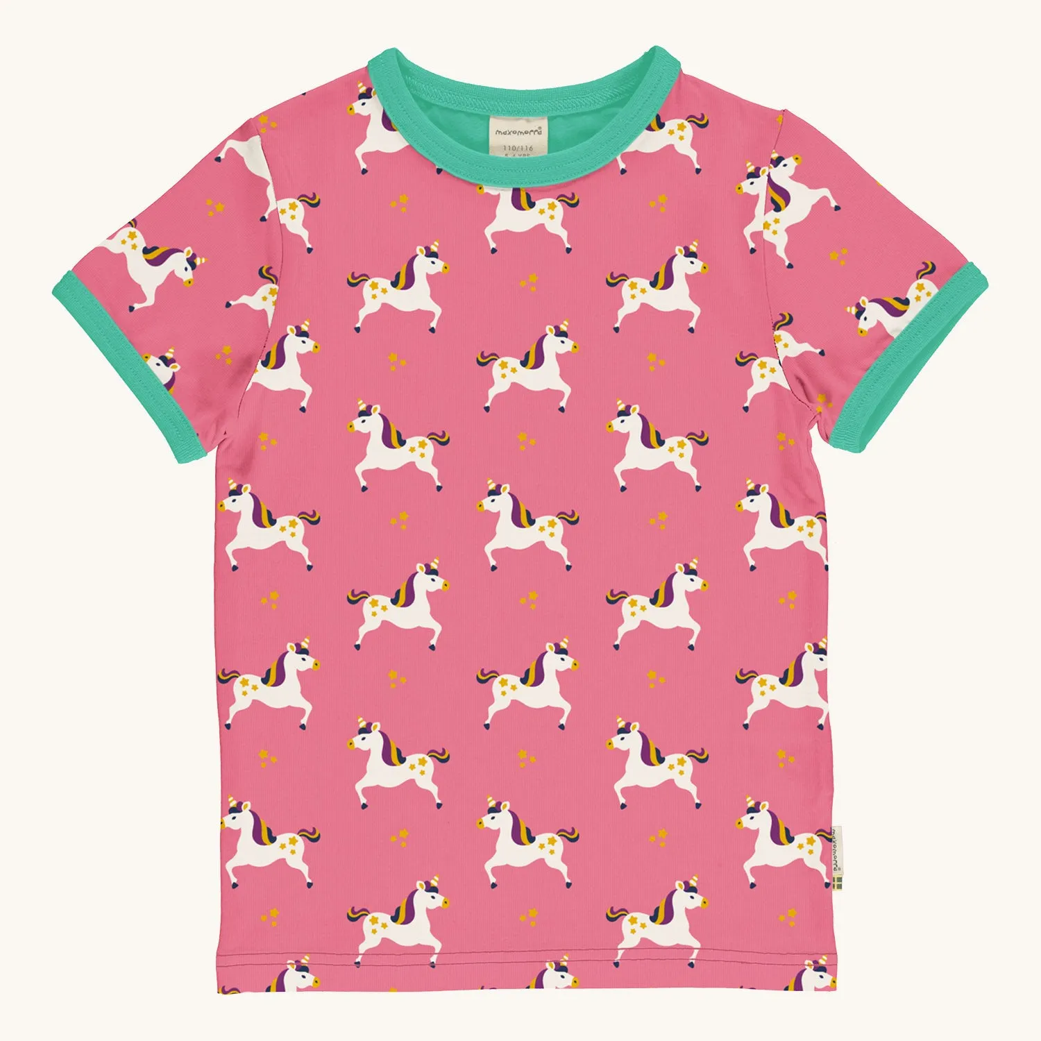 Maxomorra Unicorn Short Sleeve Top