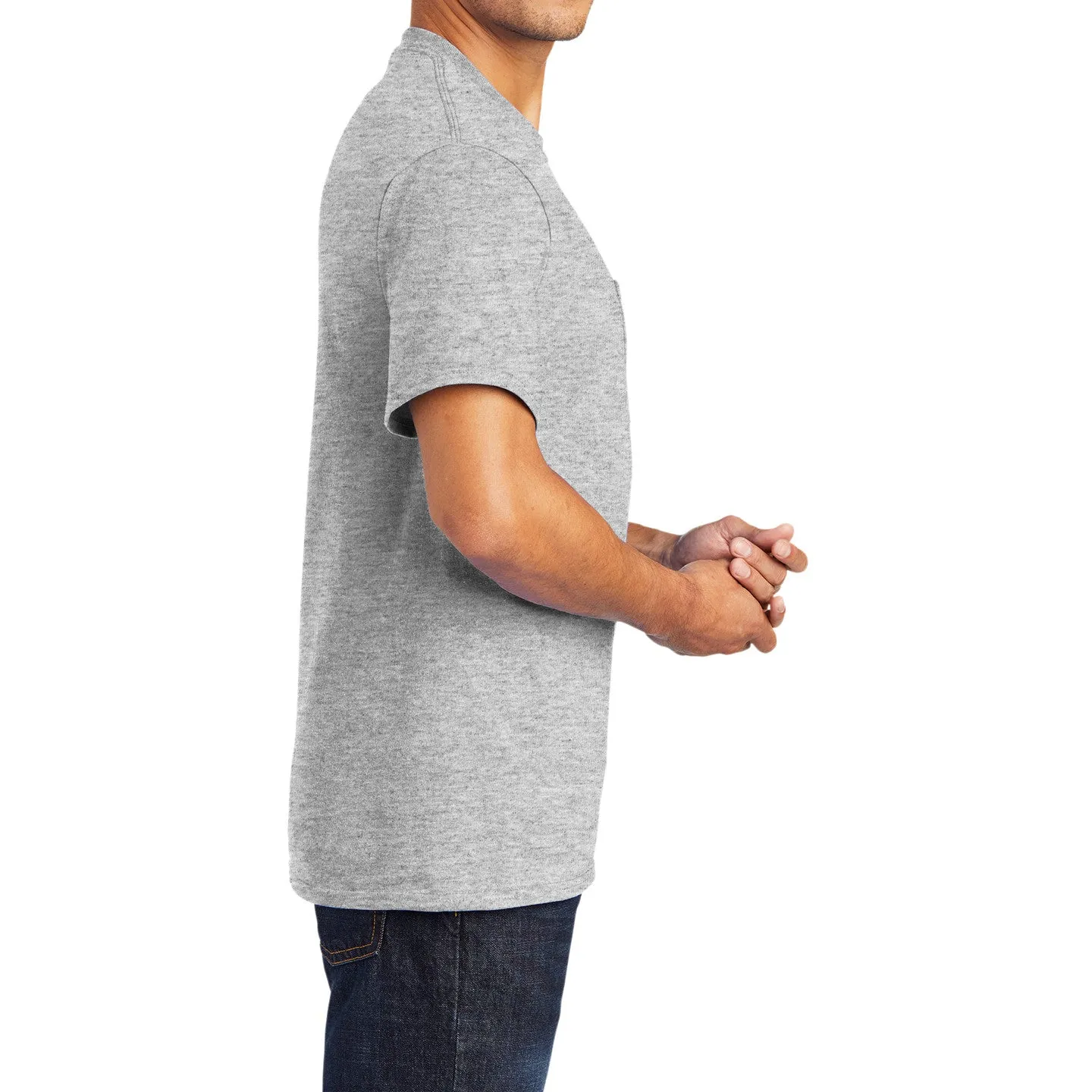 Men's 50/50 Cotton/Poly Tall Core Blend Pocket T-Shirt