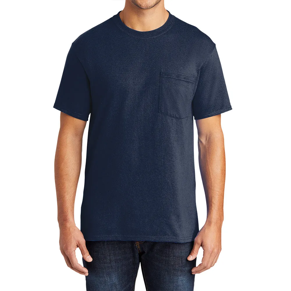 Men's 50/50 Cotton/Poly Tall Core Blend Pocket T-Shirt