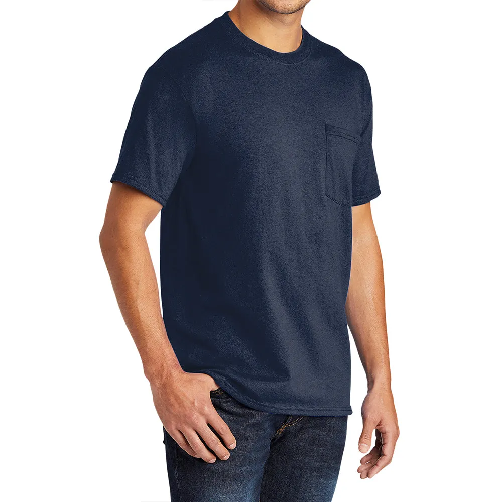 Men's 50/50 Cotton/Poly Tall Core Blend Pocket T-Shirt