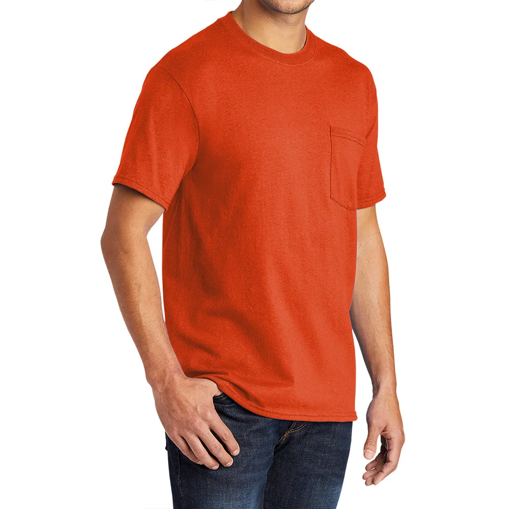 Men's 50/50 Cotton/Poly Tall Core Blend Pocket T-Shirt