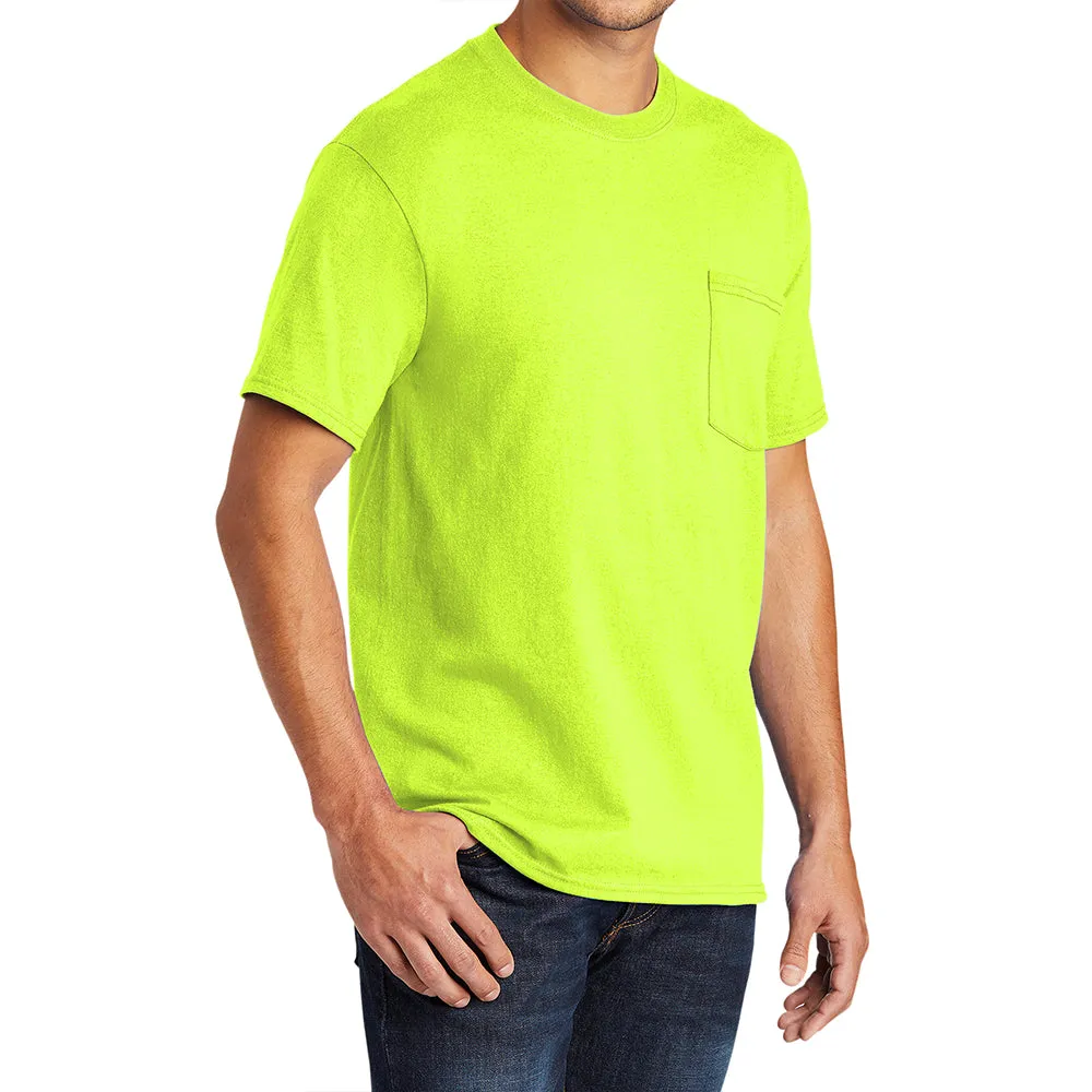 Men's 50/50 Cotton/Poly Tall Core Blend Pocket T-Shirt