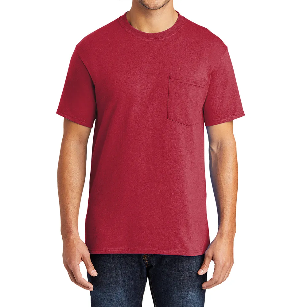 Men's 50/50 Cotton/Poly Tall Core Blend Pocket T-Shirt