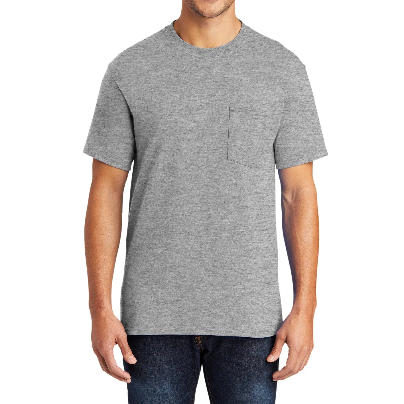 Men's 50/50 Cotton/Poly Tall Core Blend Pocket T-Shirt