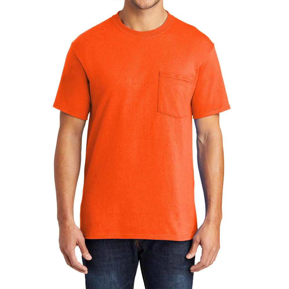 Men's 50/50 Cotton/Poly Tall Core Blend Pocket T-Shirt