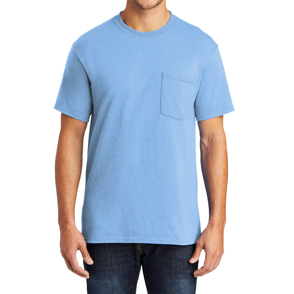 Men's 50/50 Cotton/Poly Tall Core Blend Pocket T-Shirt