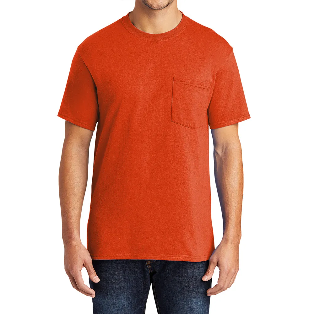 Men's 50/50 Cotton/Poly Tall Core Blend Pocket T-Shirt