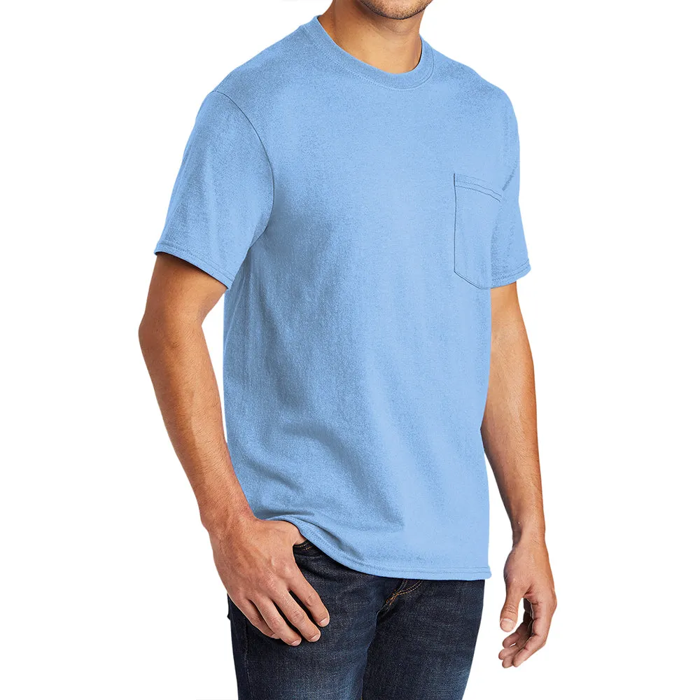 Men's 50/50 Cotton/Poly Tall Core Blend Pocket T-Shirt