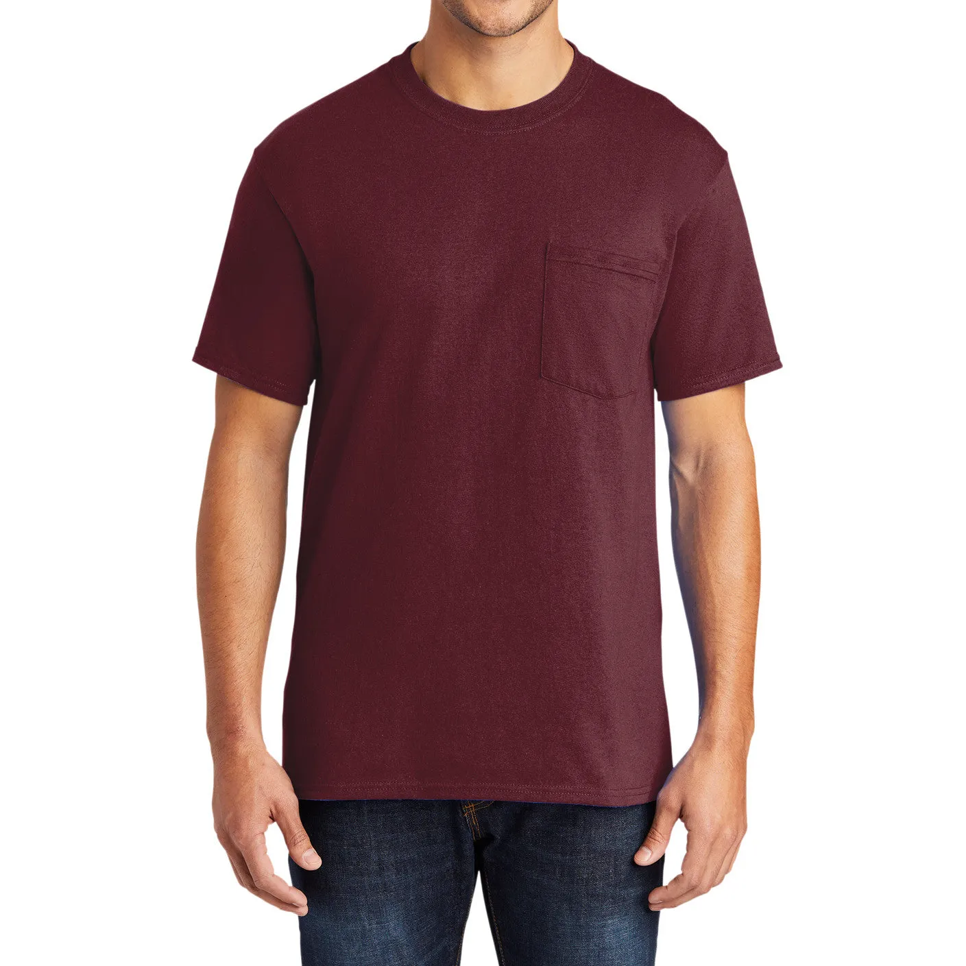 Men's 50/50 Cotton/Poly Tall Core Blend Pocket T-Shirt