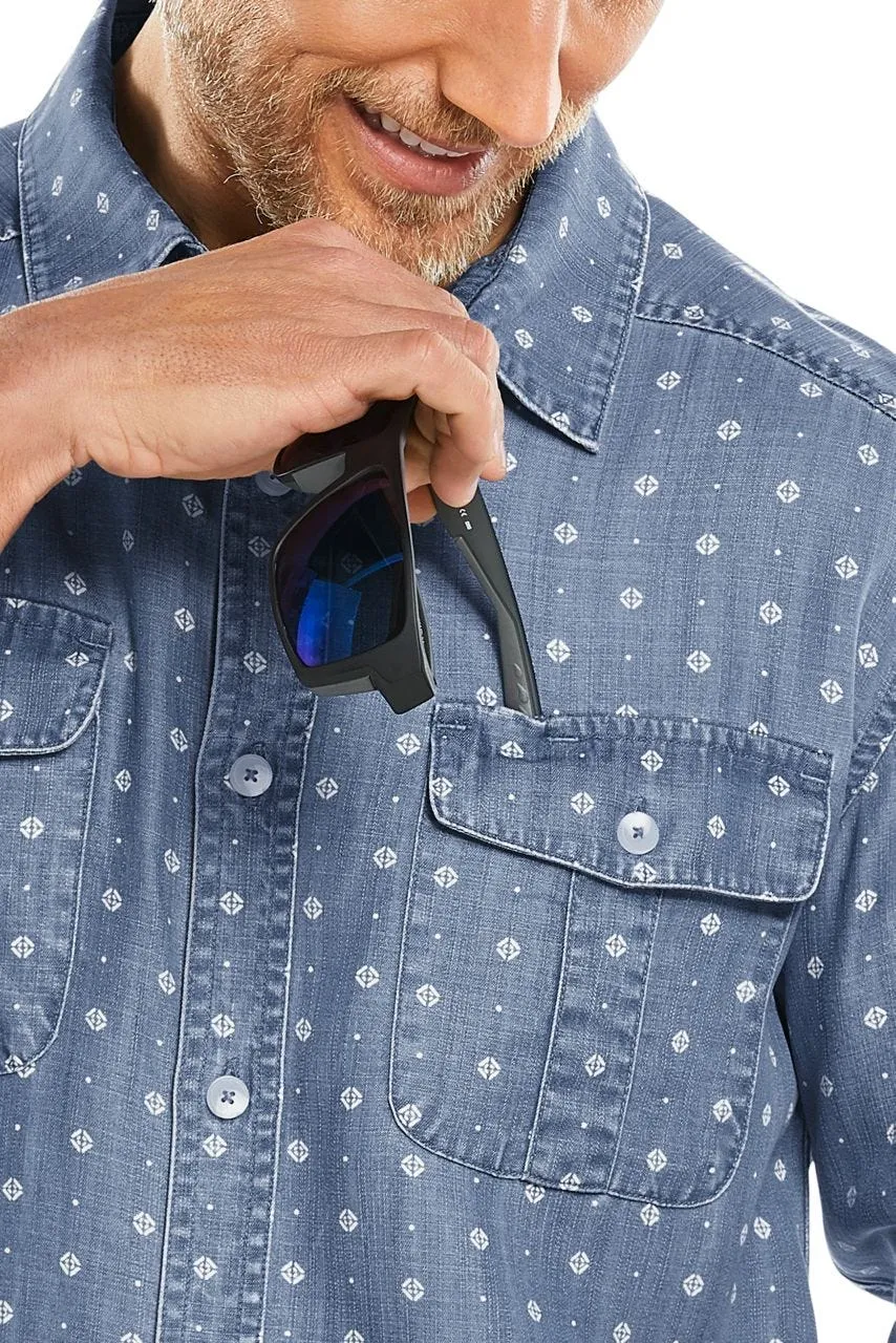 Men's Carson Chambray Shirt  |  Light Indigo Foulard