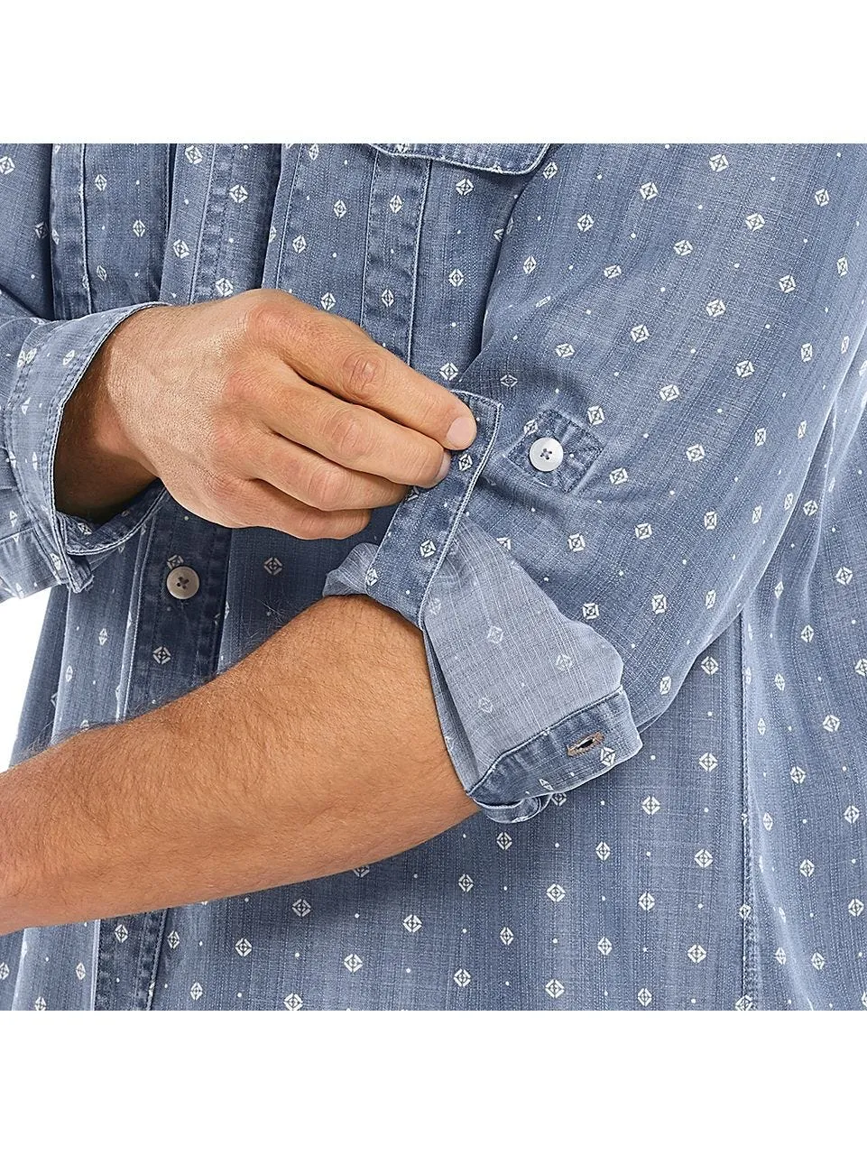 Men's Carson Chambray Shirt  |  Light Indigo Foulard