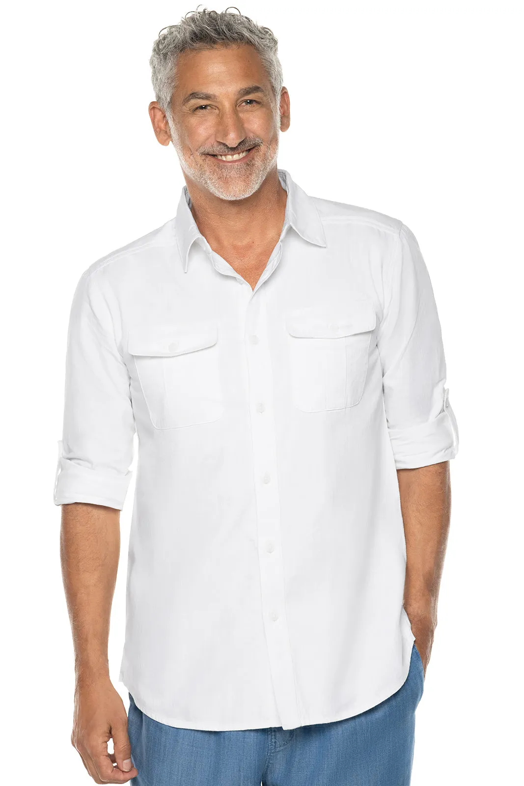 Men's Carson Chambray Shirt  |  White Chambray