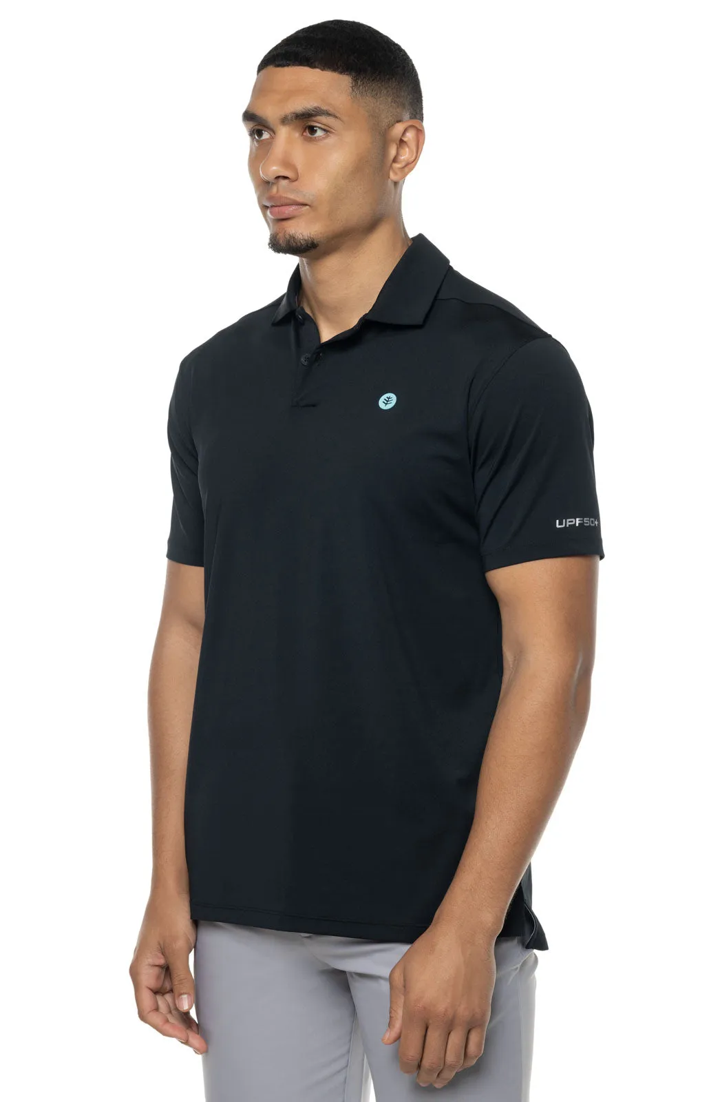 Men's Victory Lap Short Sleeve Golf Polo  |  Black