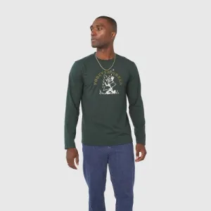 New - United By Blue Men's Long Sleeve Graphic T-Shirt - Green XL