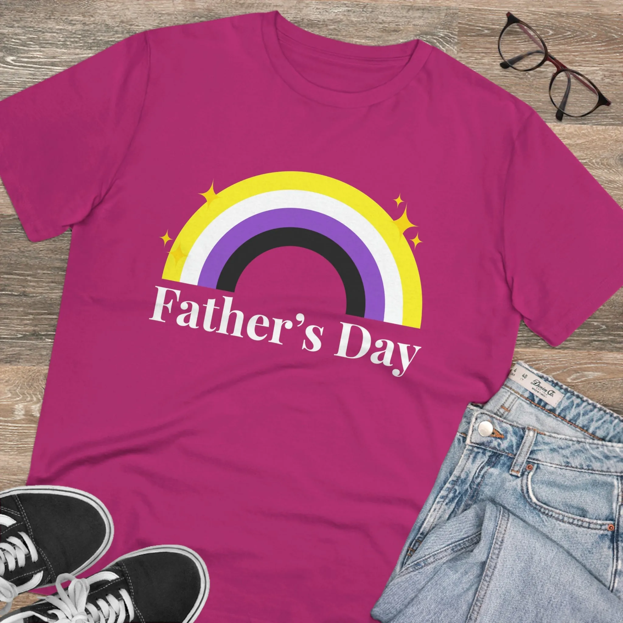 Non Binary Pride Flag T-shirt Unisex Size - Father's Day