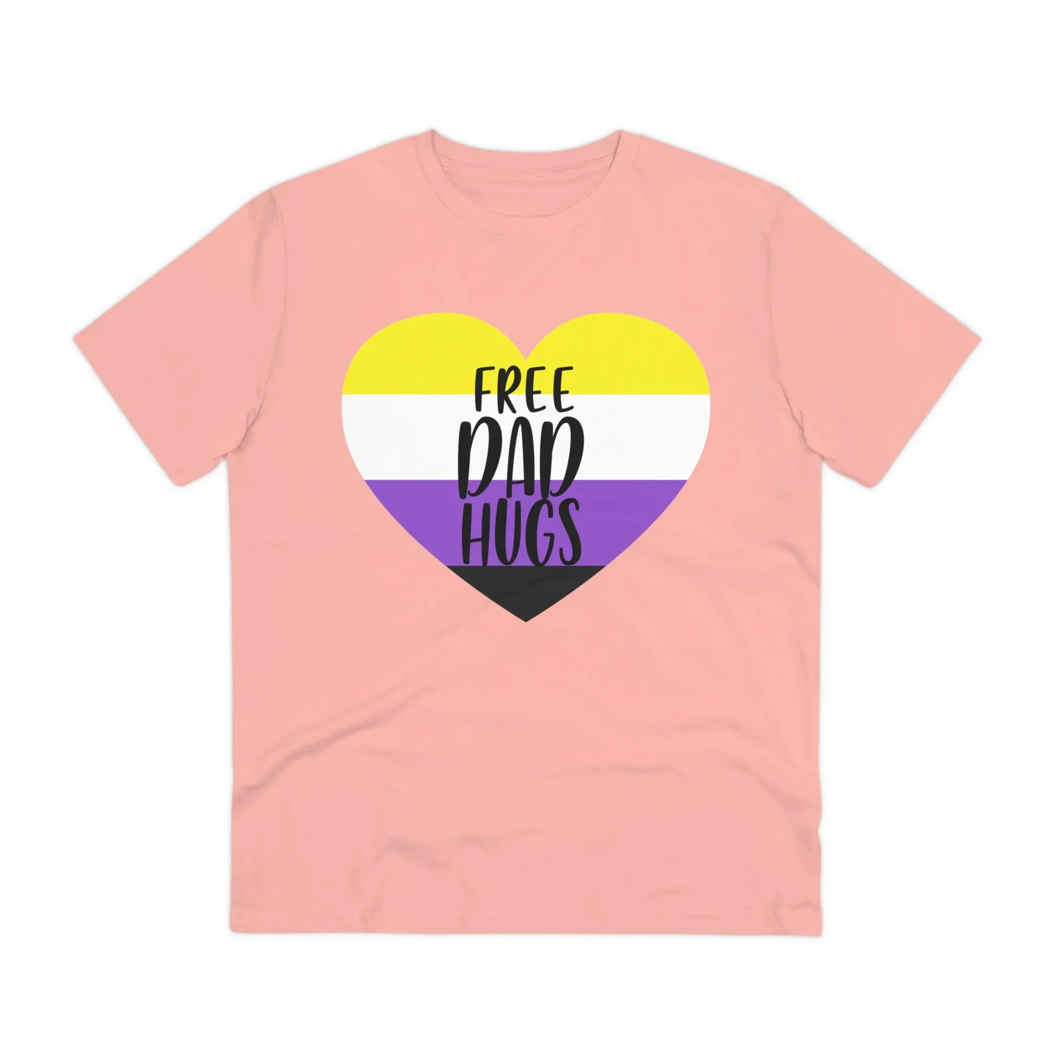 Non Binary Pride Flag T-shirt Unisex Size - Free Dad Hugs