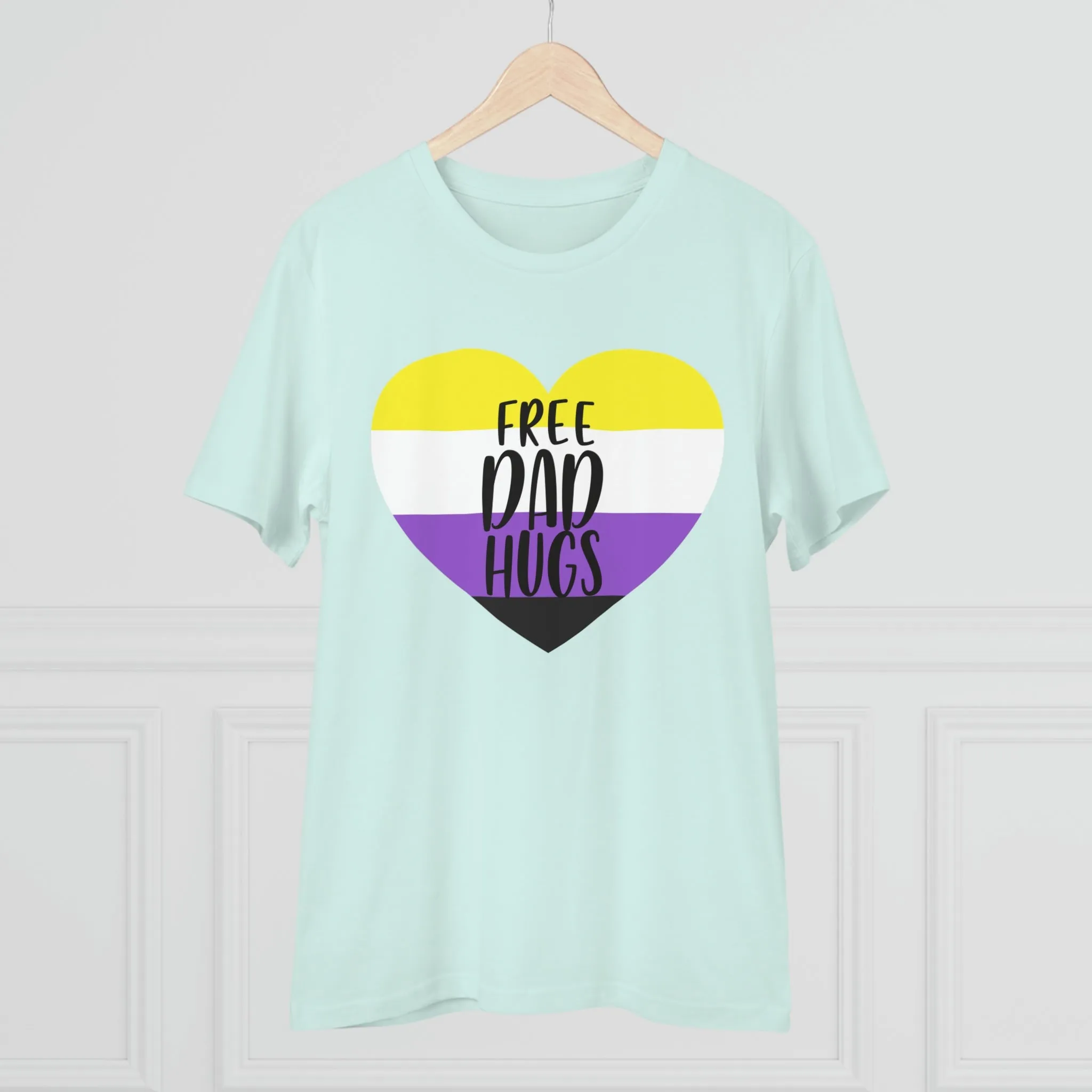 Non Binary Pride Flag T-shirt Unisex Size - Free Dad Hugs