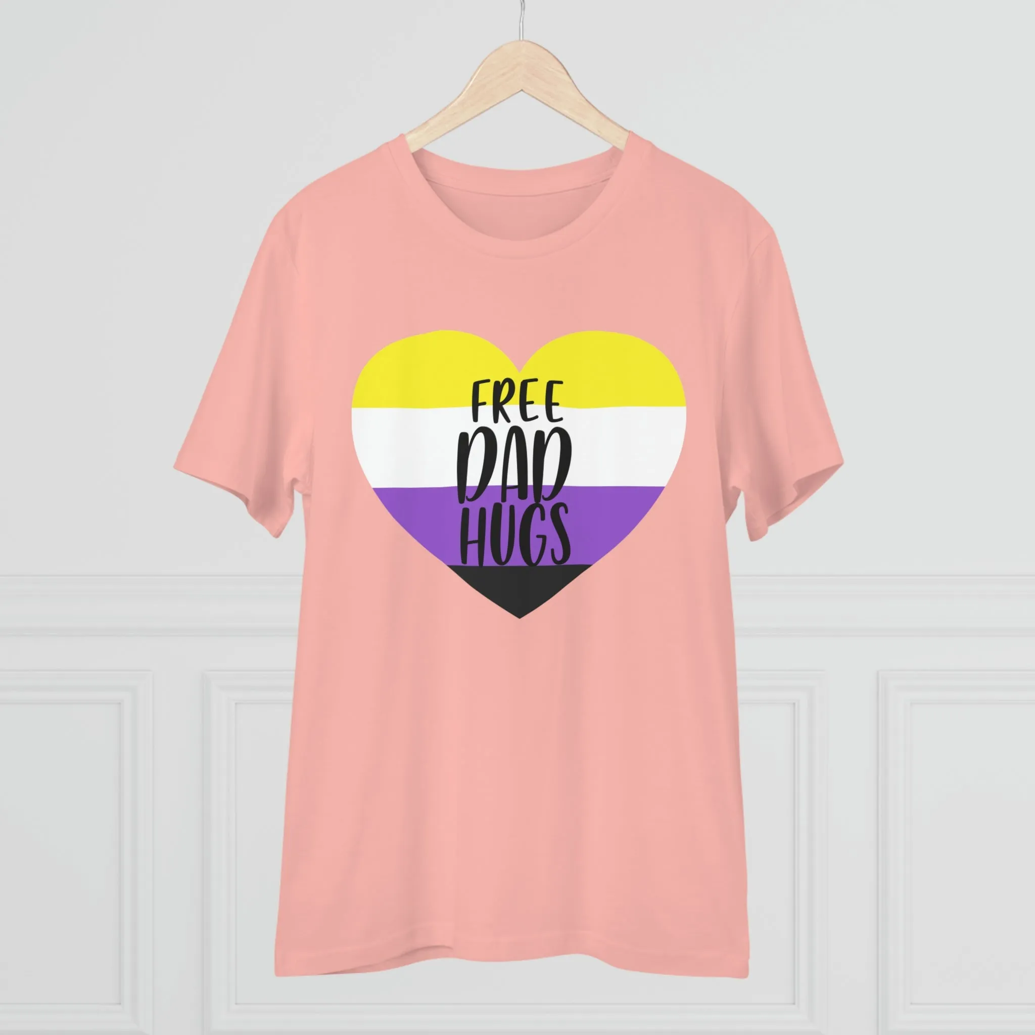 Non Binary Pride Flag T-shirt Unisex Size - Free Dad Hugs