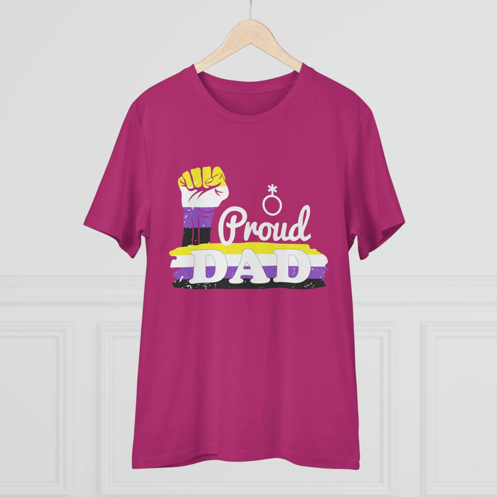 Non Binary Pride Flag T-shirt Unisex Size - Proud Dad