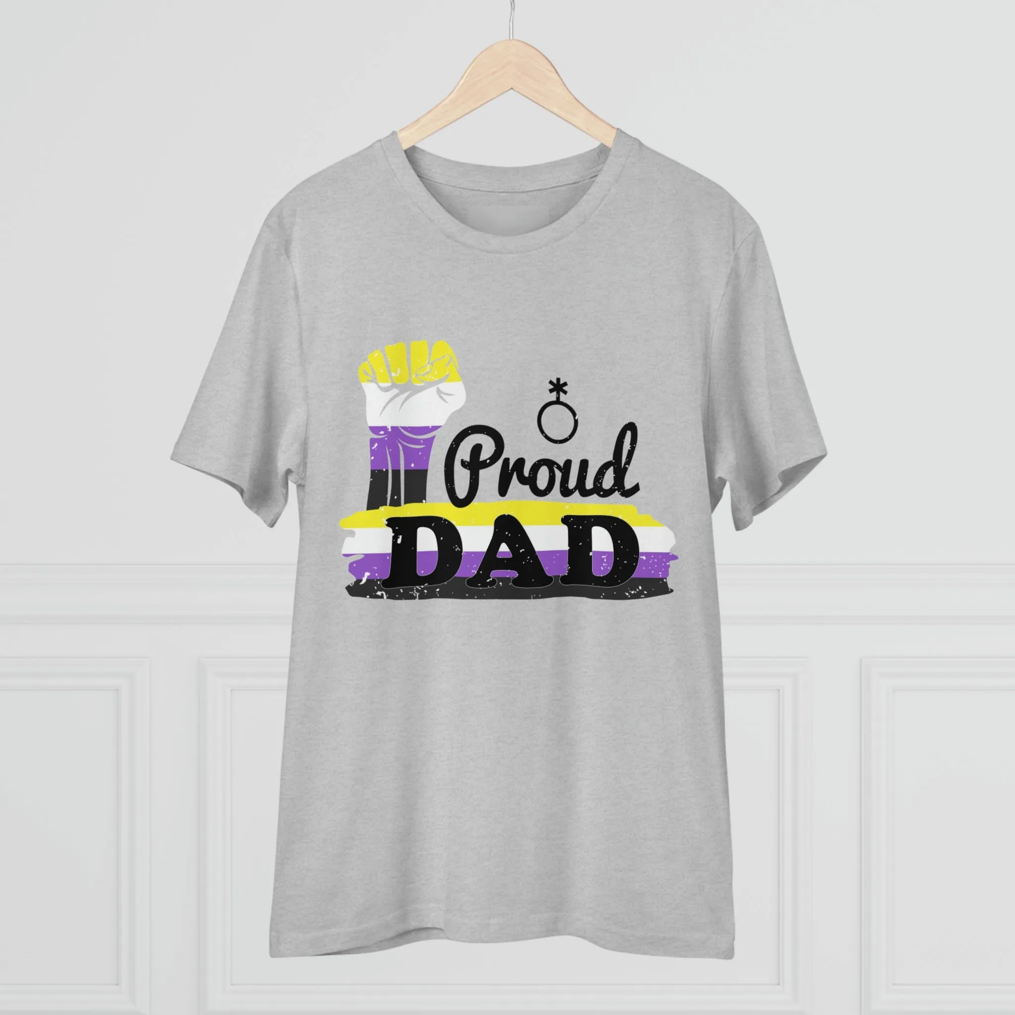 Non Binary Pride Flag T-shirt Unisex Size - Proud Dad