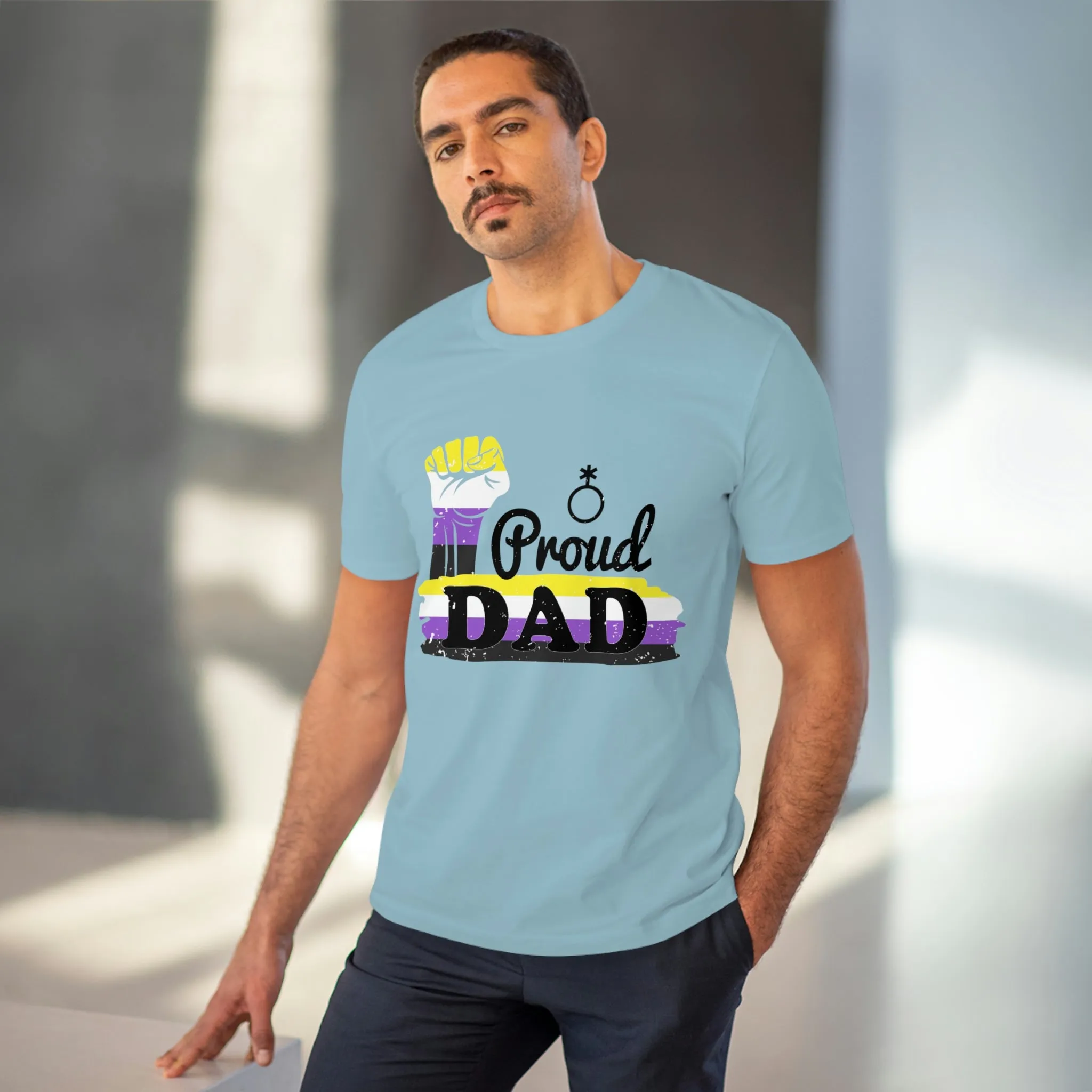 Non Binary Pride Flag T-shirt Unisex Size - Proud Dad