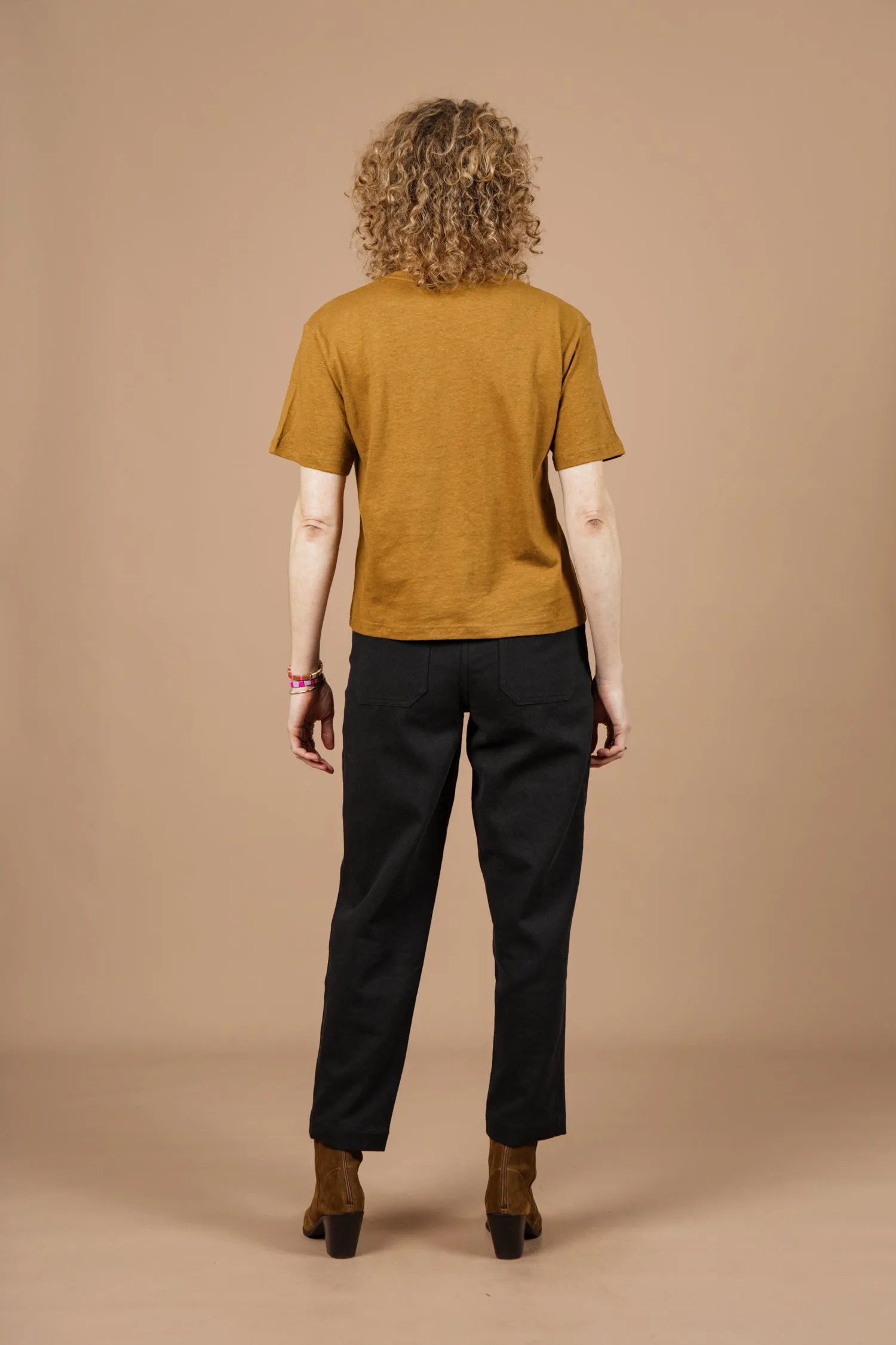 Organic Hemp Boxy Tee / Ochre