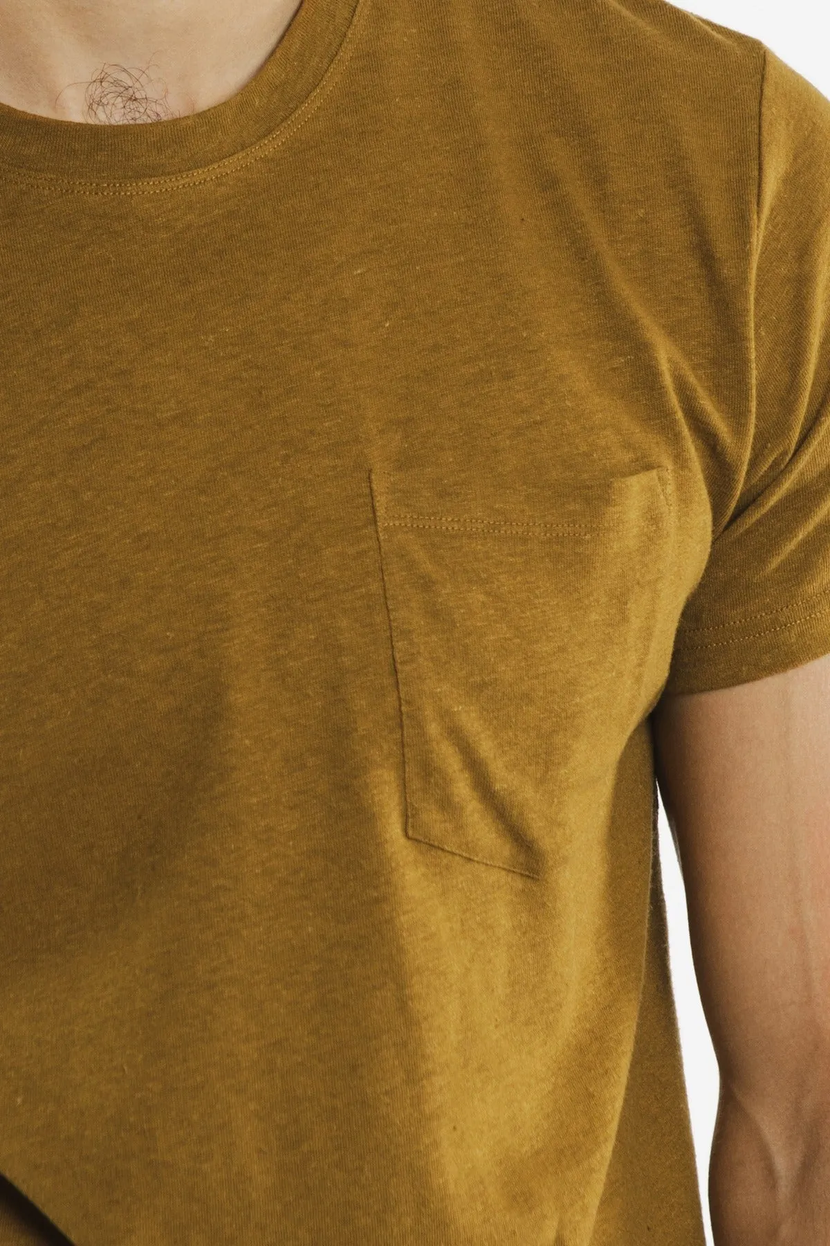 Organic Hemp Pocket Tee / Ochre