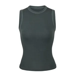 OUTDOOR BASICS CREW NECK TANK | MALACHITE