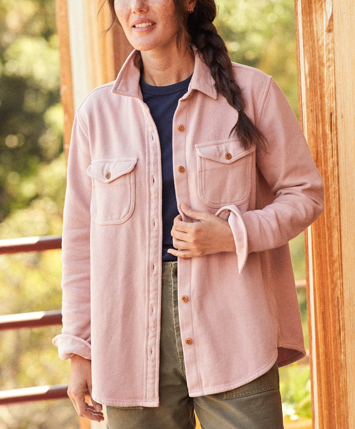 Outerknown Chroma Blanket Shirt - PINK MOMENT